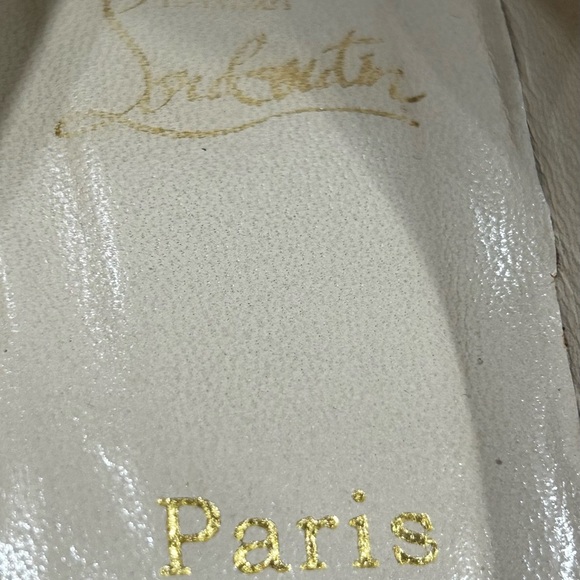 Christian Louboutin Black Round Toe Satin Red Bottoms 39 1/2 88mm - Picture 7 of 10